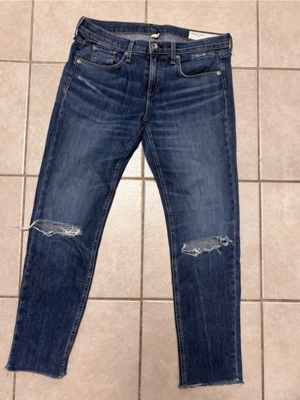 rag & bone distressed Dre Capri jeans size 27